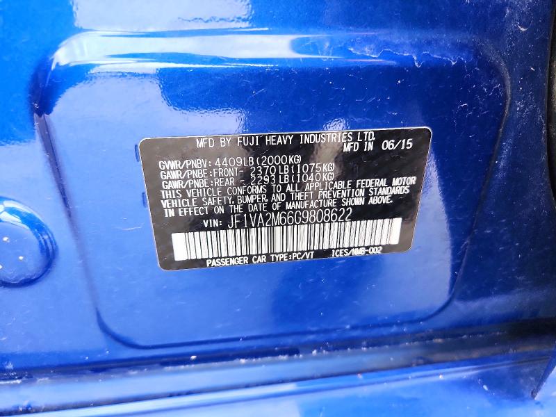 Продажа на аукционе авто 2016 Subaru Wrx, vin: JF1VA2M66G9808622, номер лота: 64647066