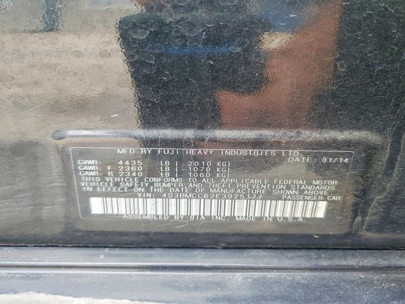 64160676 :رقم المزاد ، 4S3BMCC62E3025177 vin ، 2014 Subaru Legacy مزاد بيع