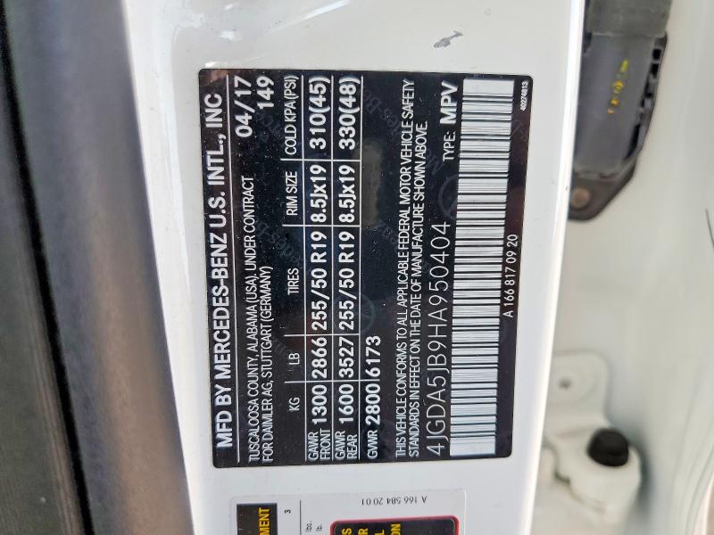 Aukcja sprzedaży 2017 Mercedes-benz Gle, vin: 4JGDA5JB9HA950404, numer aukcji: 64199406