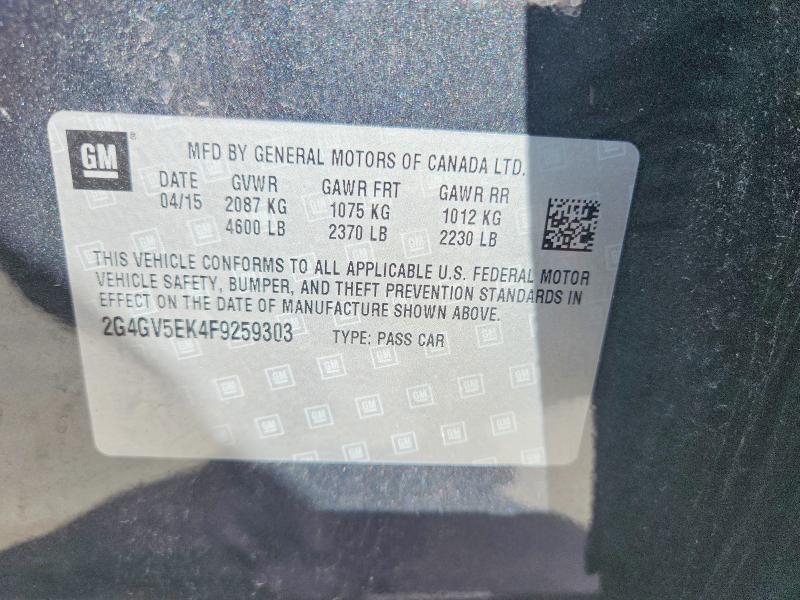 65938086 :رقم المزاد ، 2G4GV5EK4F9259303 vin ، 2015 Buick Regal مزاد بيع