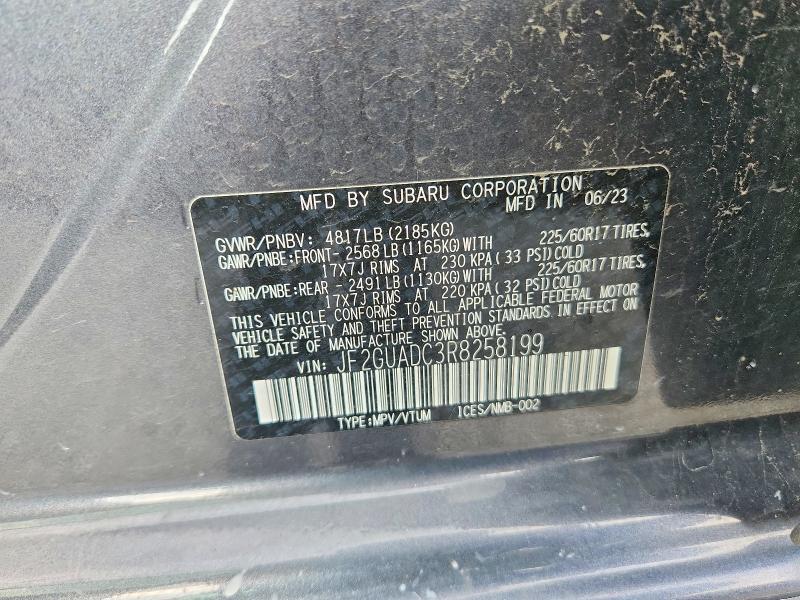 64183046 :رقم المزاد ، JF2GUADC3R8258199 vin ، 2024 Subaru Crosstrek مزاد بيع