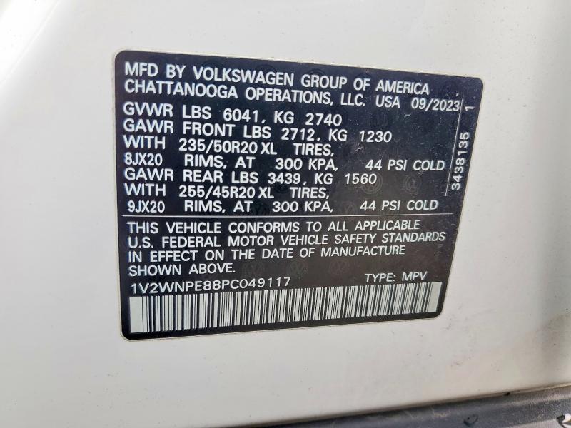 Продаж на аукціоні авто 2023 Volkswagen Id.4, vin: 1V2WNPE88PC049117, номер лоту: 64746716