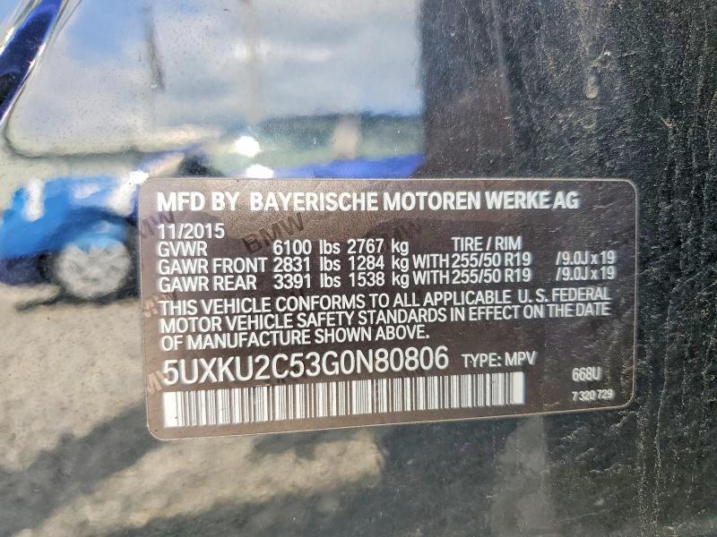 2016 Bmw X6 მანქანა იყიდება აუქციონზე, vin: 5UXKU2C53G0N80806, აუქციონის ნომერი: 66983926