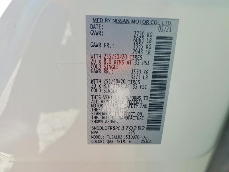 Продаж на аукціоні авто 2023 Infiniti Qx60, vin: 5N1DL1FR8PC370282, номер лоту: 65335176