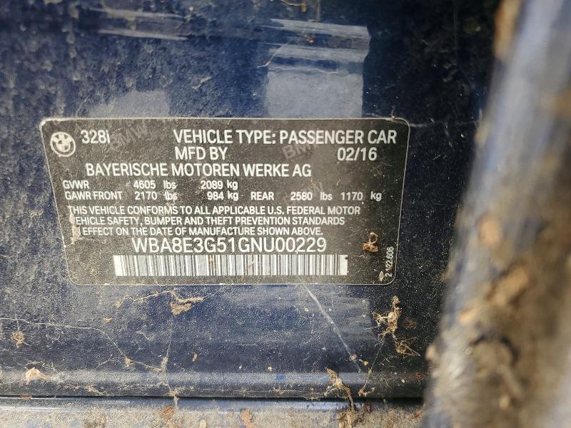 Aukcja sprzedaży 2016 Bmw 328, vin: WBA8E3G51GNU00229, numer aukcji: 66755896