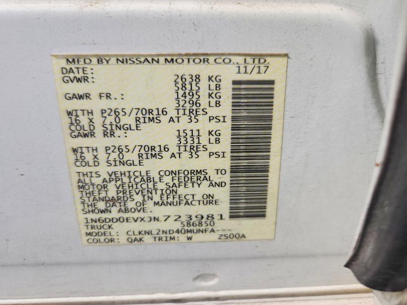Продаж на аукціоні авто 2018 Nissan Frontier, vin: 1N6DD0EVXJN723981, номер лоту: 66744756