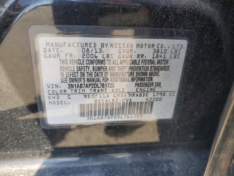 Aukcja sprzedaży 2013 Nissan Sentra, vin: 3N1AB7AP2DL761725, numer aukcji: 64421216