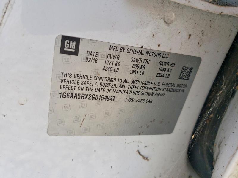 Продаж на аукціоні авто 2016 Cadillac Ats, vin: 1G6AA5RX2G0154947, номер лоту: 64801186