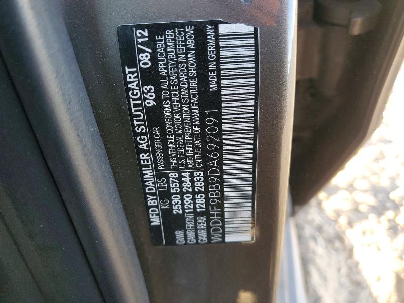 2013 Mercedes-benz E მანქანა იყიდება აუქციონზე, vin: WDDHF9BB9DA692091, აუქციონის ნომერი: 64125306