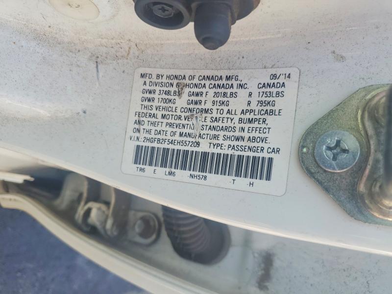 Продаж на аукціоні авто 2014 Honda Civic, vin: 2HGFB2F54EH557209, номер лоту: 63647376