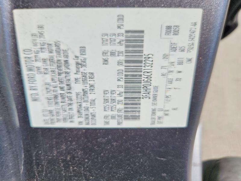 Aukcja sprzedaży 2012 Ford Fusion, vin: 3FAHP0JG6CR132295, numer aukcji: 64646356