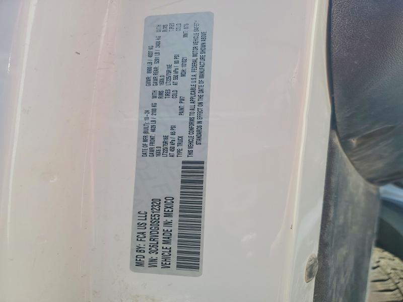 65901446 :رقم المزاد ، 3C6LRVDG0SE512320 vin ، 2025 Ram Promaster 2500 مزاد بيع