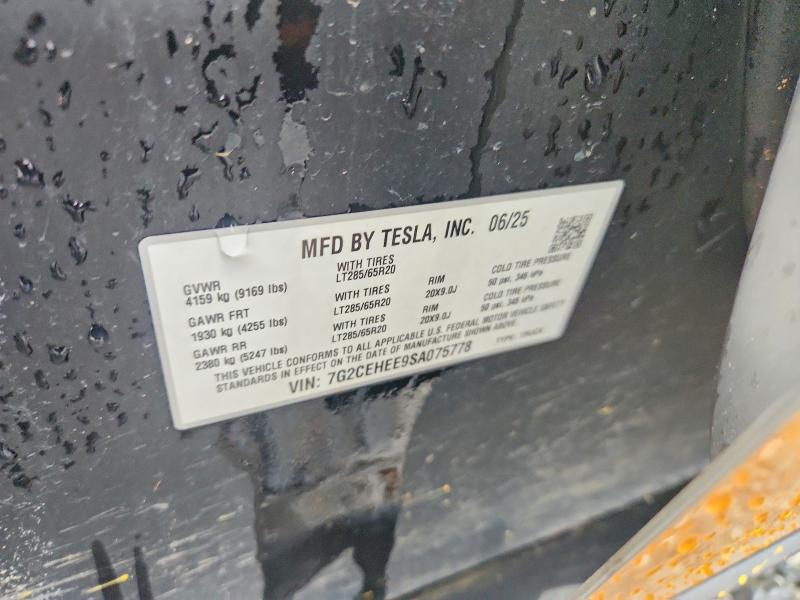 Aukcja sprzedaży 2025 Tesla Cybertruck, vin: 7G2CEHEE9SA075778, numer aukcji: 64075506