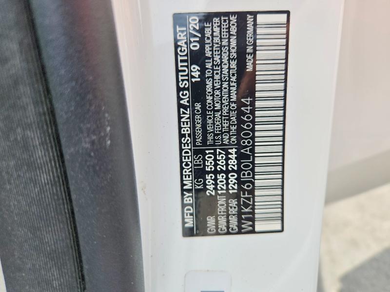 Aukcja sprzedaży 2020 Mercedes-benz E, vin: W1KZF6JB0LA806644, numer aukcji: 66031786