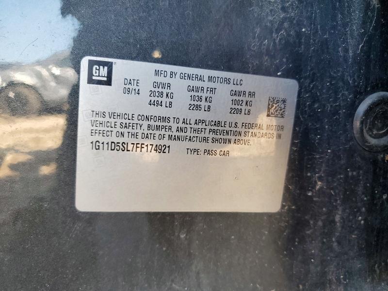 65055486 :رقم المزاد ، 1G11D5SL7FF174921 vin ، 2015 Chevrolet Malibu مزاد بيع