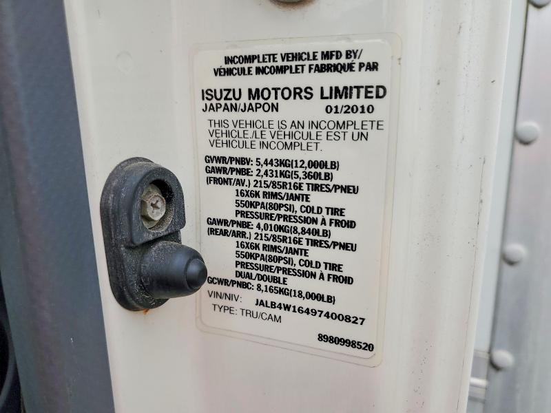 Продажа на аукционе авто 2009 Isuzu Npr, vin: JALB4W16497400827, номер лота: 66404976