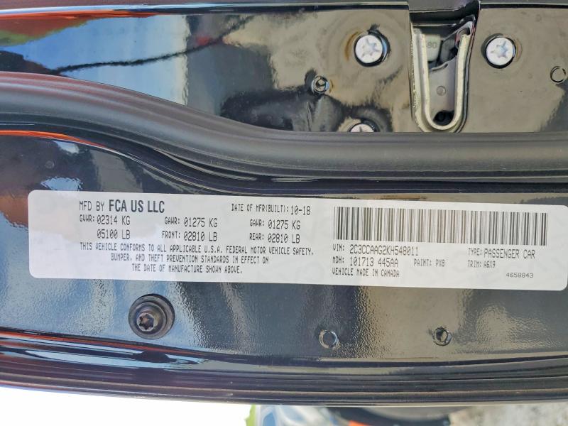 Aukcja sprzedaży 2019 Chrysler 300, vin: 2C3CCAAG2KH548011, numer aukcji: 65275906