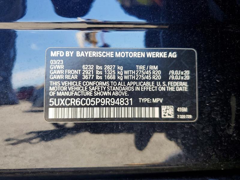 Продаж на аукціоні авто 2023 Bmw X5, vin: 5UXCR6C05P9R94831, номер лоту: 63699256