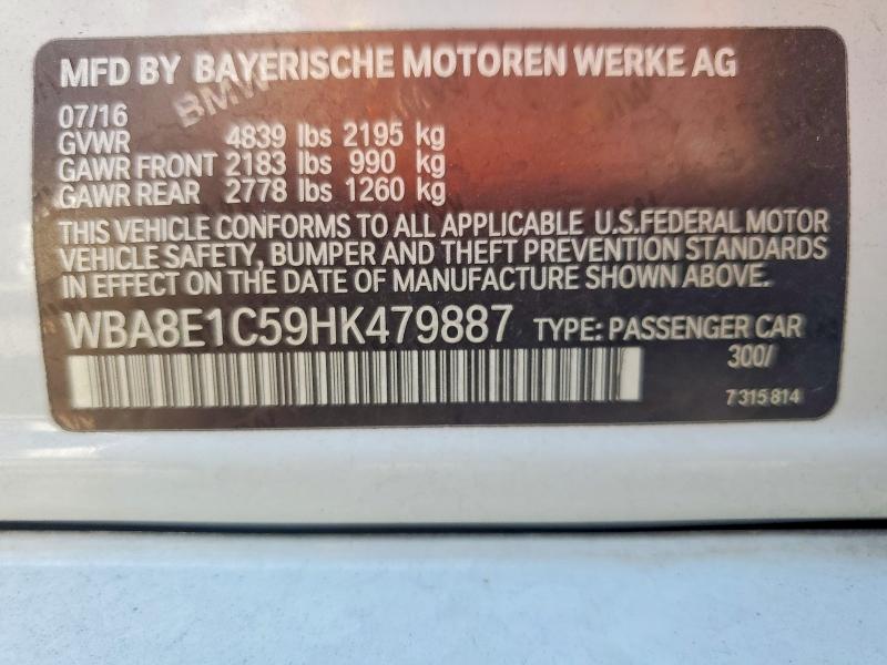 Продажа на аукционе авто 2017 Bmw 330e, vin: WBA8E1C59HK479887, номер лота: 66303836