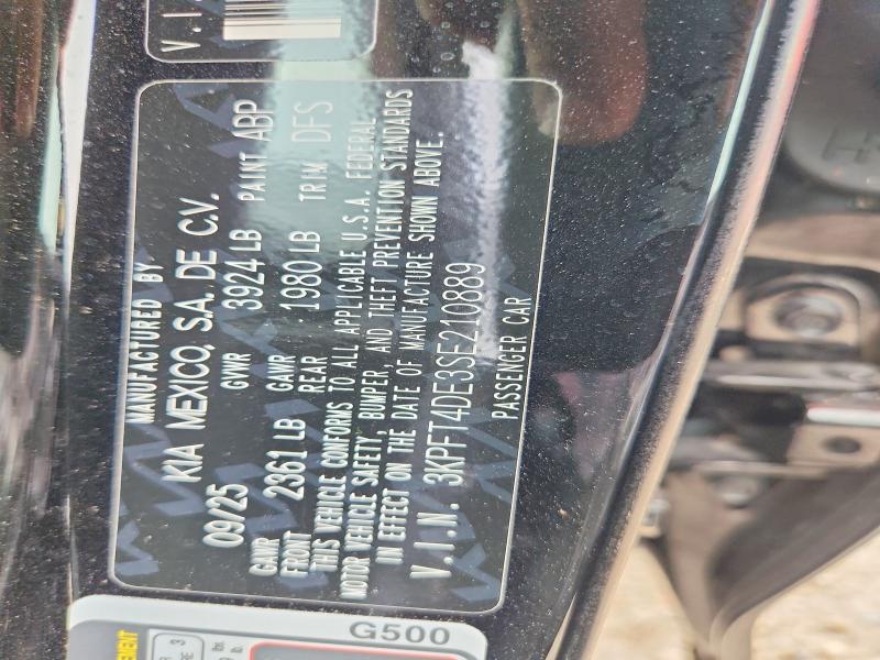 Aukcja sprzedaży 2025 Kia K4, vin: 3KPFT4DE3SE210889, numer aukcji: 63675536