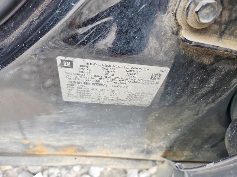 Продаж на аукціоні авто 2013 Chevrolet Equinox, vin: 2GNALDEK5D6329875, номер лоту: 65431926