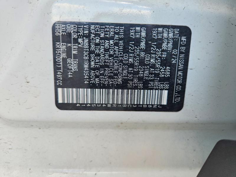 Продажа на аукционе авто 2024 Nissan Rogue, vin: JN8BT3CB1RW435414, номер лота: 65364256