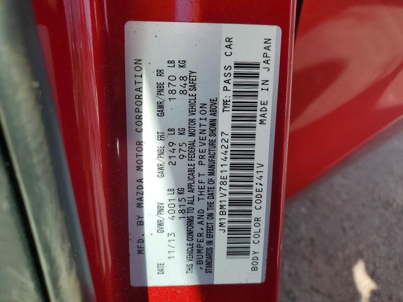2014 Mazda 3 მანქანა იყიდება აუქციონზე, vin: JM1BM1V78E1144227, აუქციონის ნომერი: 65541886