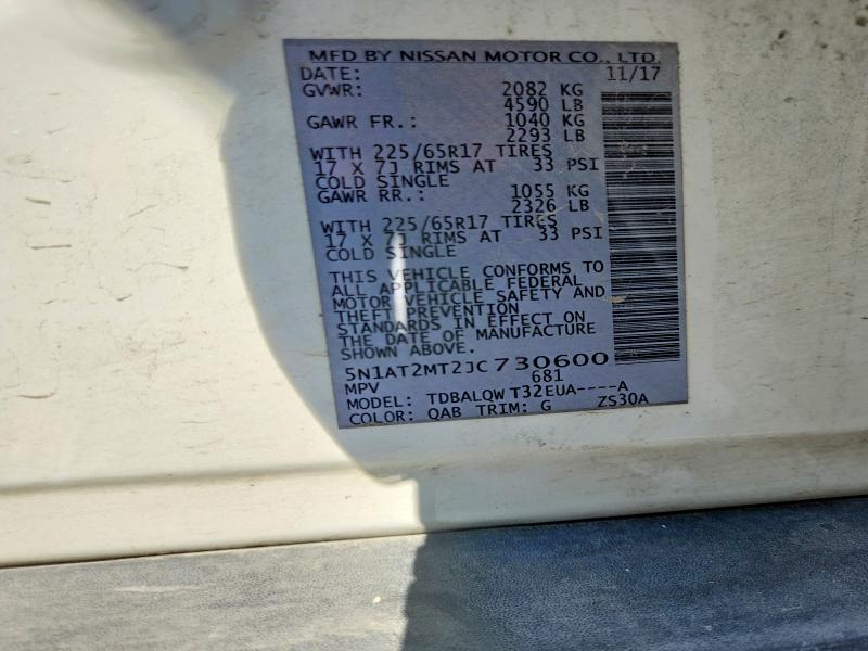 66485596 :رقم المزاد ، 5N1AT2MT2JC730600 vin ، 2018 Nissan Rogue مزاد بيع