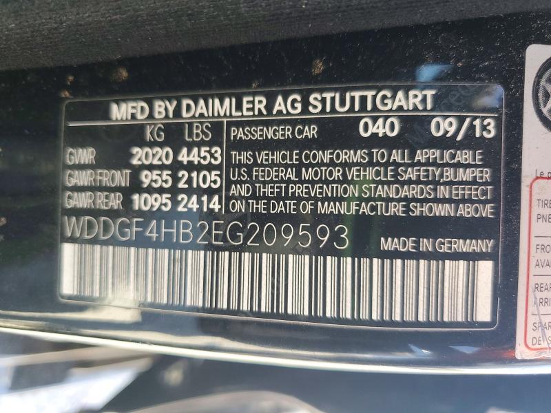 65663706 :رقم المزاد ، WDDGF4HB2EG209593 vin ، 2014 Mercedes-benz C مزاد بيع