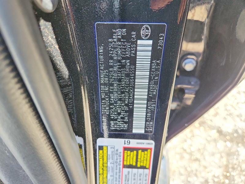 65604106 :رقم المزاد ، 4T1DAACK7SU646550 vin ، 2025 Toyota Camry مزاد بيع