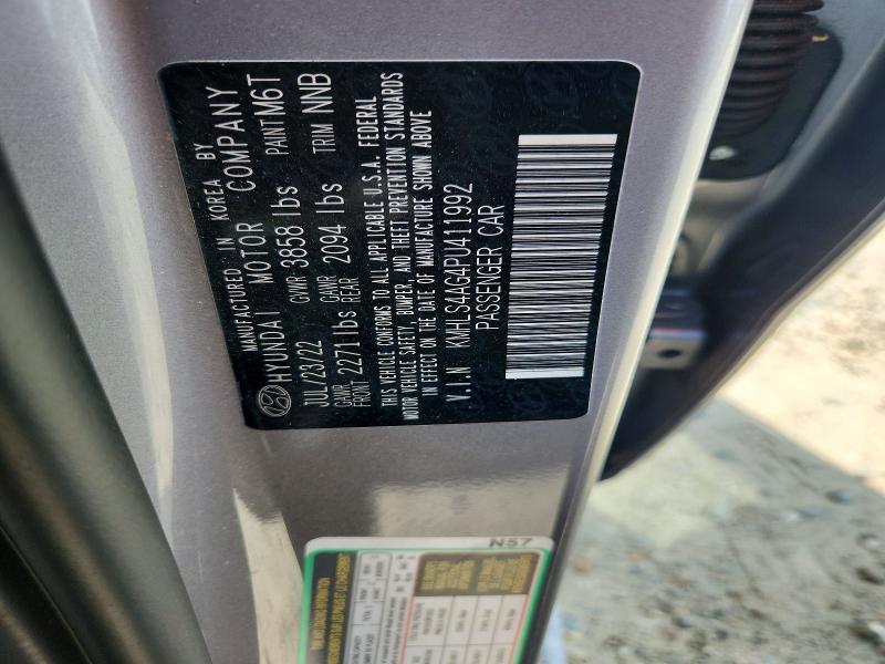 2023 Hyundai Elantra მანქანა იყიდება აუქციონზე, vin: KMHLS4AG4PU411992, აუქციონის ნომერი: 66258606