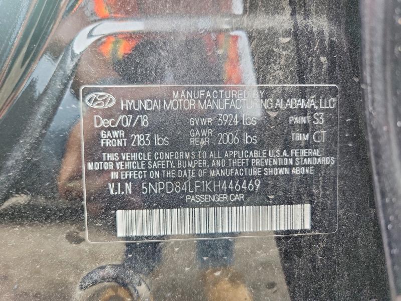 Aukcja sprzedaży 2019 Hyundai Elantra, vin: 5NPD84LF1KH446469, numer aukcji: 66954036