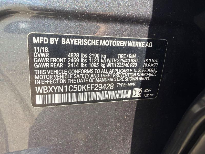 Aukcja sprzedaży 2019 Bmw X2, vin: WBXYN1C50KEF29428, numer aukcji: 66039536