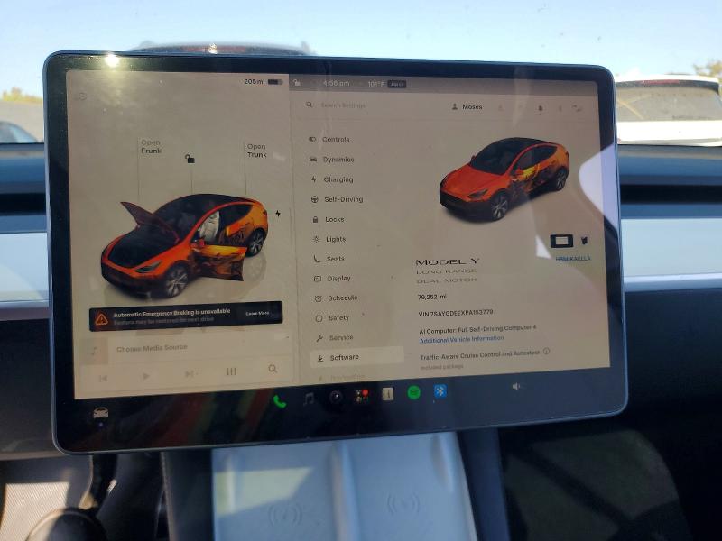Продажа на аукционе авто 2023 Tesla Model Y, vin: 7SAYGDEEXPA153779, номер лота: 63338706