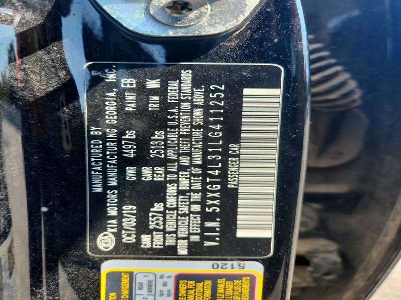 63700596 :رقم المزاد ، 5XXGT4L31LG411252 vin ، 2020 Kia Optima مزاد بيع