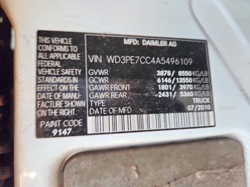 Aukcja sprzedaży 2010 Mercedes-benz Sprinter, vin: WD3PE7CC4A5496109, numer aukcji: 65739826
