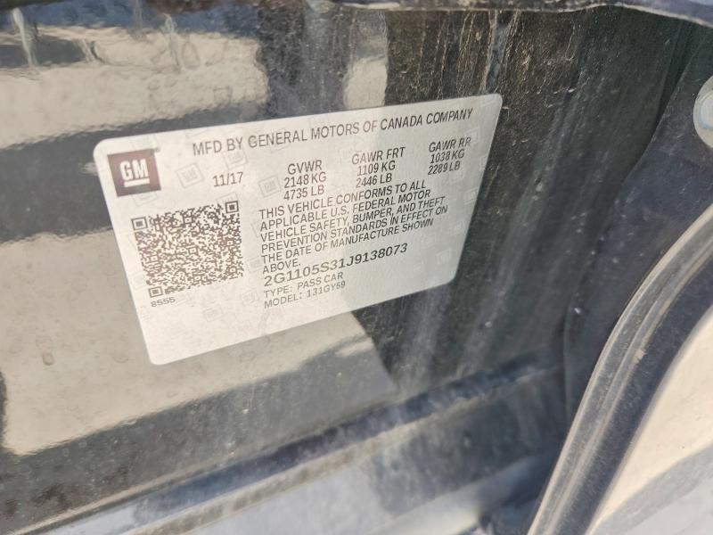 Продажа на аукционе авто 2018 Chevrolet Impala, vin: 2G1105S31J9138073, номер лота: 64623116