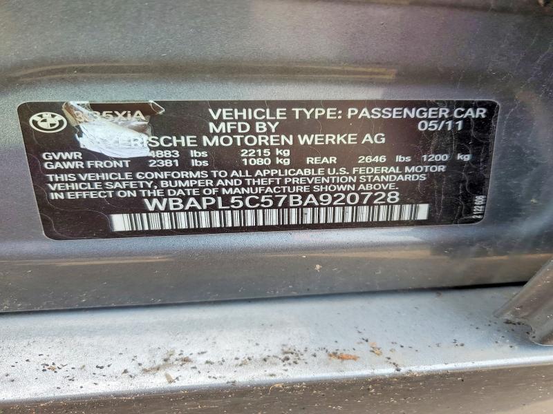 Aukcja sprzedaży 2011 Bmw 335, vin: WBAPL5C57BA920728, numer aukcji: 63264706