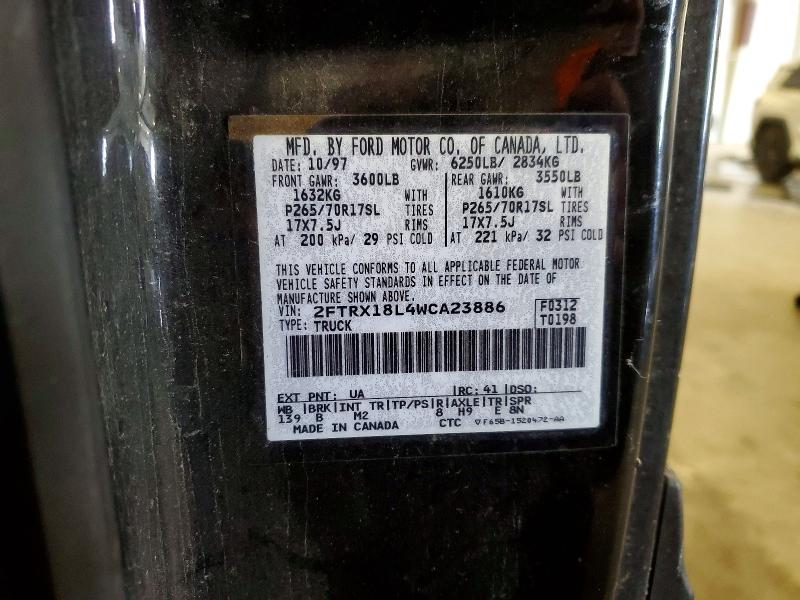 Продаж на аукціоні авто 1998 Ford F150, vin: 2FTRX18L4WCA23886, номер лоту: 64492046