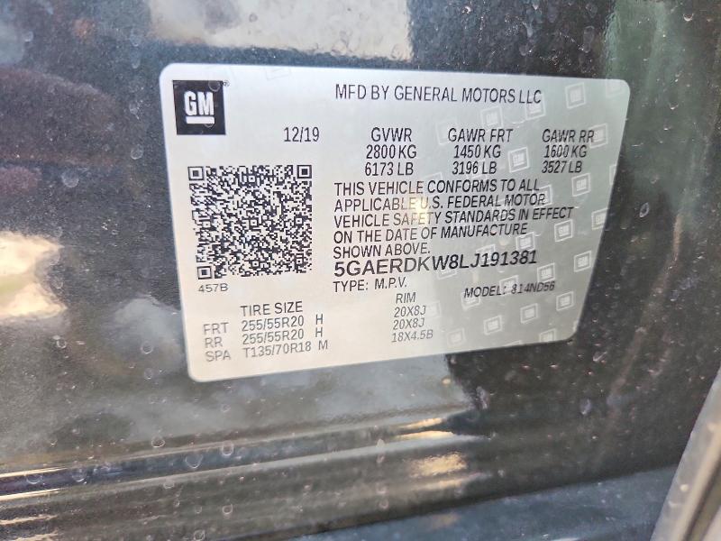 Aukcja sprzedaży 2020 Buick Enclave, vin: 5GAERDKW8LJ191381, numer aukcji: 65505816