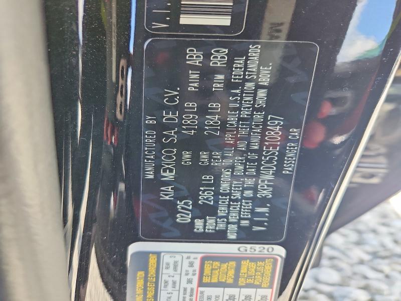 2025 Kia K4 მანქანა იყიდება აუქციონზე, vin: 3KPFW4DC5SE108497, აუქციონის ნომერი: 64999236