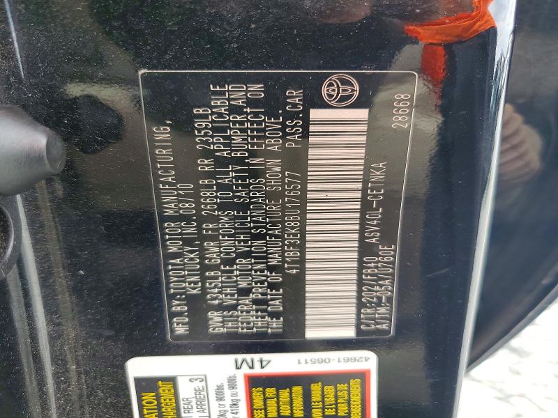 63798806 :رقم المزاد ، 4T1BF3EK8BU176577 vin ، 2011 Toyota Camry مزاد بيع