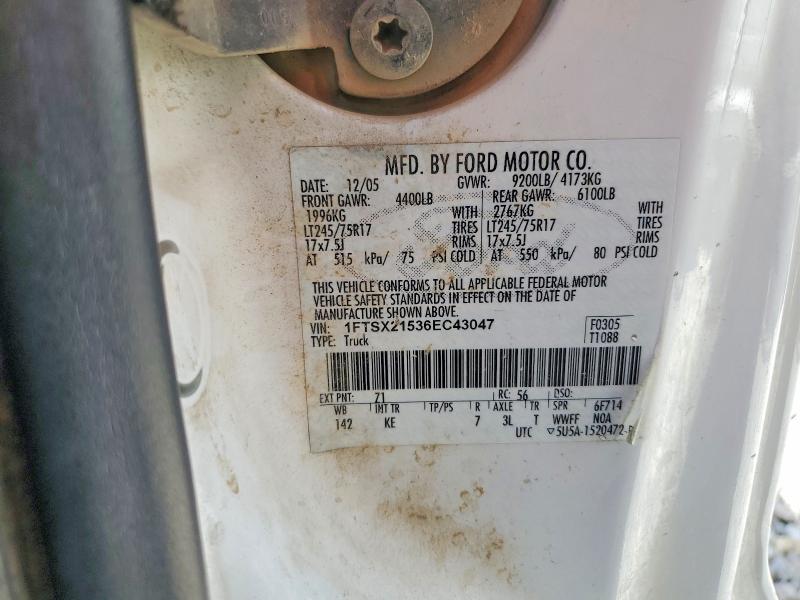 Aukcja sprzedaży 2006 Ford F250, vin: 1FTSX21536EC43047, numer aukcji: 65598946