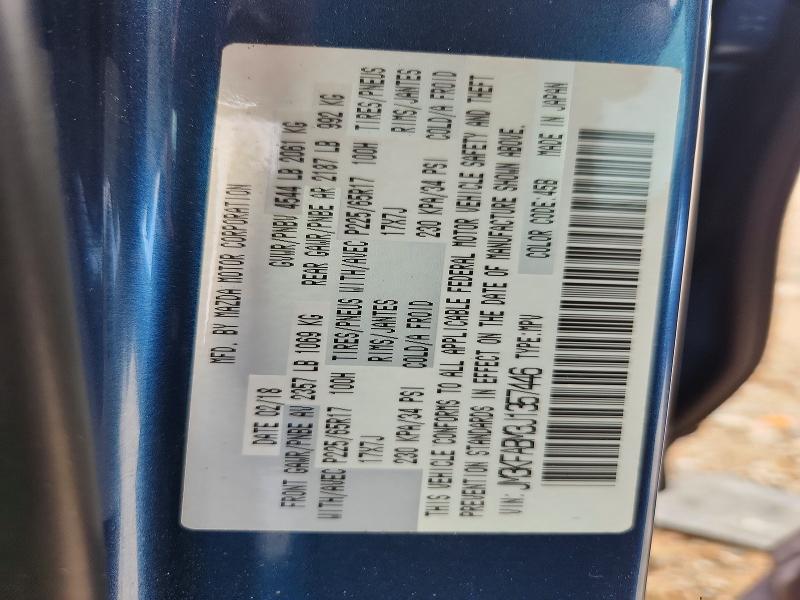 63846576 :رقم المزاد ، JM3KFABM3J1357446 vin ، 2018 Mazda Cx-5 مزاد بيع