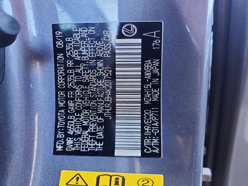 Продажа на аукционе авто 2019 Lexus Ux, vin: JTHU9JBH4K2017521, номер лота: 66295086