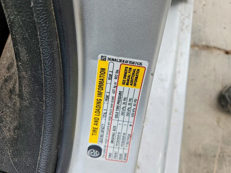 66274006 :رقم المزاد ، 3GNAL3EK4FS507435 vin ، 2015 Chevrolet Captiva مزاد بيع