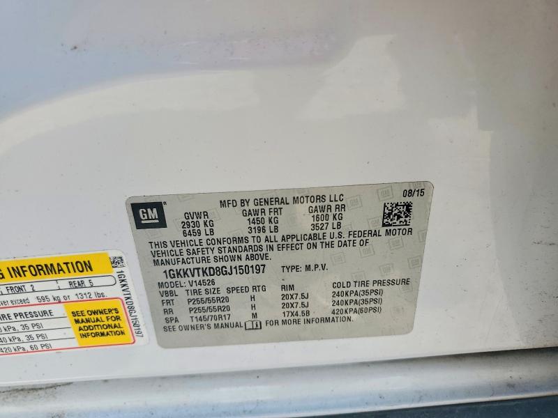 Auction sale of the 2016 Gmc Acadia, vin: 1GKKVTKD8GJ150197, lot number: 66374326