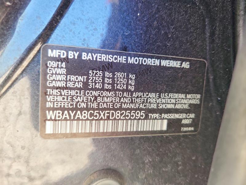 65355006 :رقم المزاد ، WBAYA8C5XFD825595 vin ، 2015 Bmw 750 مزاد بيع