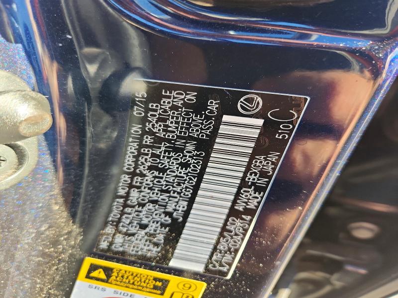 2016 Lexus Es მანქანა იყიდება აუქციონზე, vin: JTHBW1GG7G2102313, აუქციონის ნომერი: 63429076
