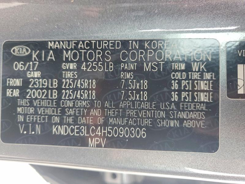 2017 Kia Niro მანქანა იყიდება აუქციონზე, vin: KNDCE3LC4H5090306, აუქციონის ნომერი: 63918116